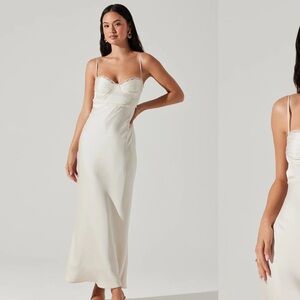 Astr the Label Florianne Satin Maxi Dress